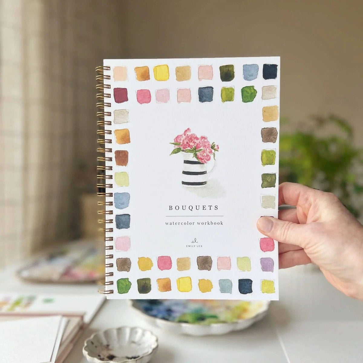Bouquets Watercolor Workbook: Emily Lex Studio