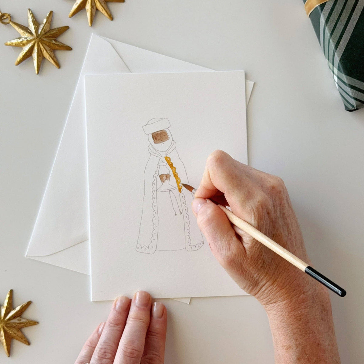 Nativity Paintable Notecard Set of 8- Emily Lex Studio