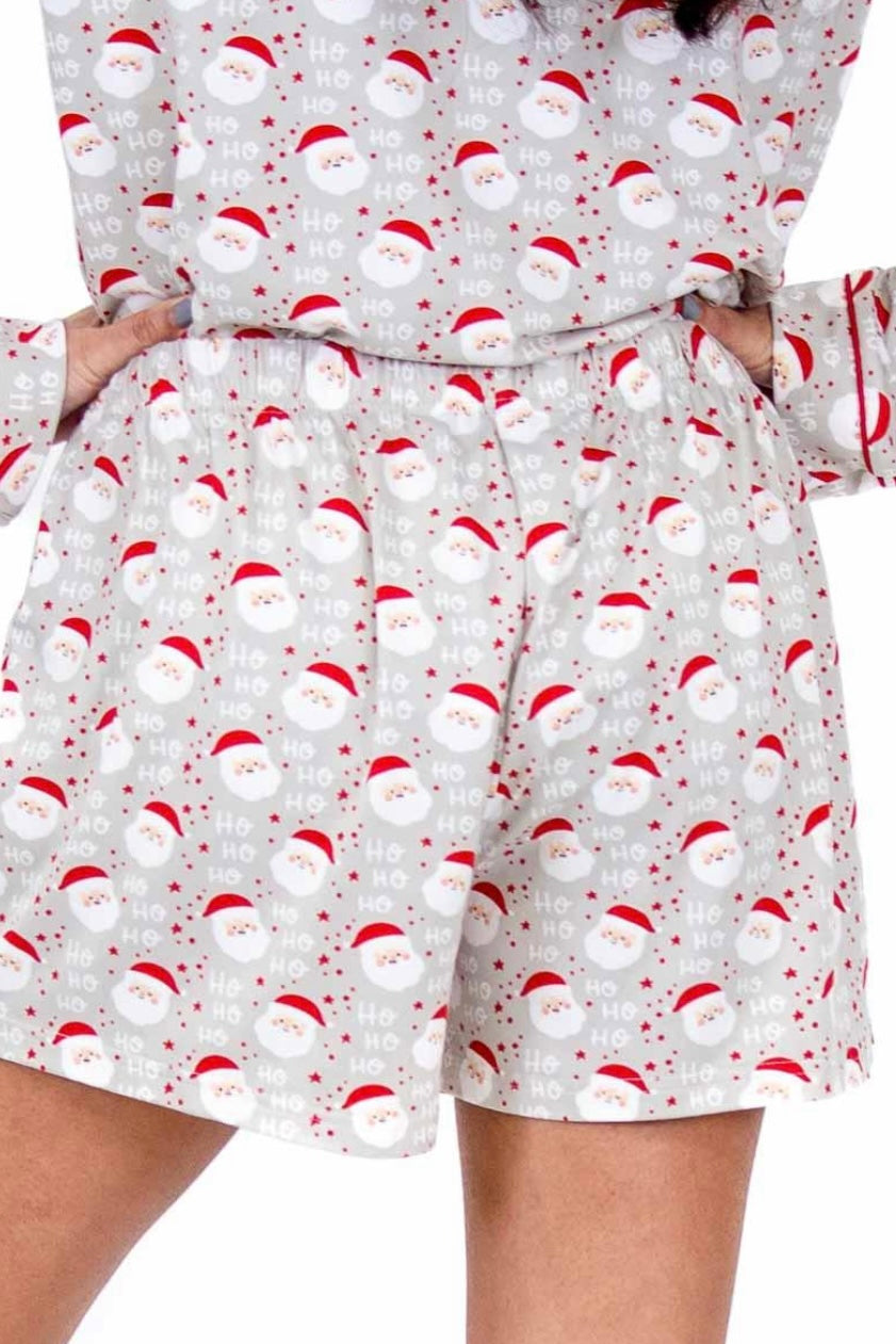 Cheerful Santa Christmas Sleep Shorts