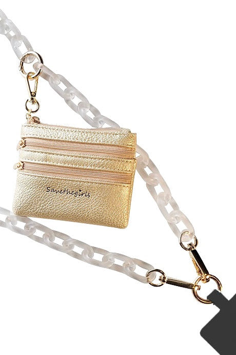 Clip & Go Ice Chain Phone Crossbody with Pouch Wallet by Save the Girls (Choose from 4 colors)