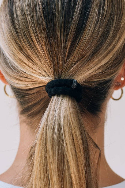 Teleties Nylon Hair Ties | Small | Jet Black