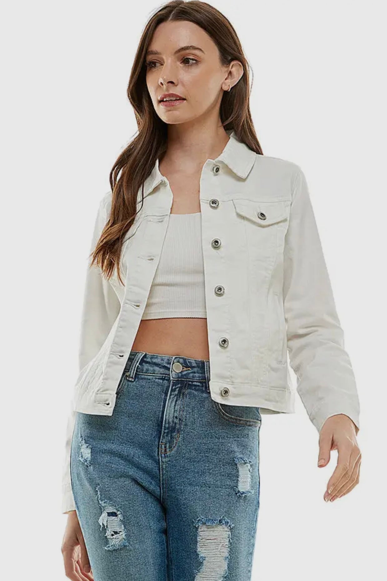 White Wash Denim Jacket – Boutique Tallulah