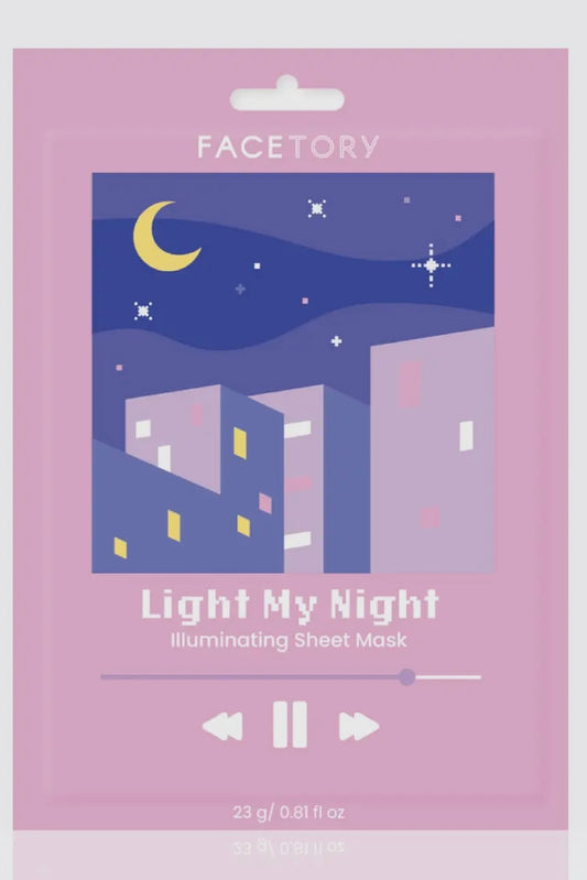 FaceTory Light My Night Illuminating Sheet Mask - Korean Beauty