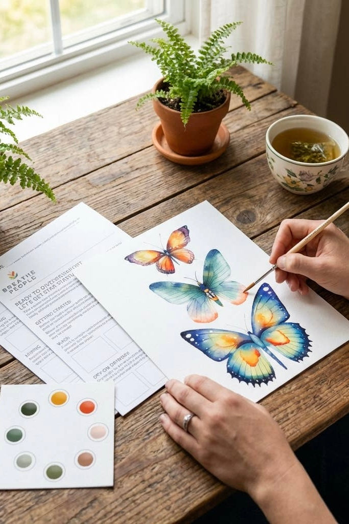 Breathe People Butterflies All-In-One Beginner Watercolor Paint Set