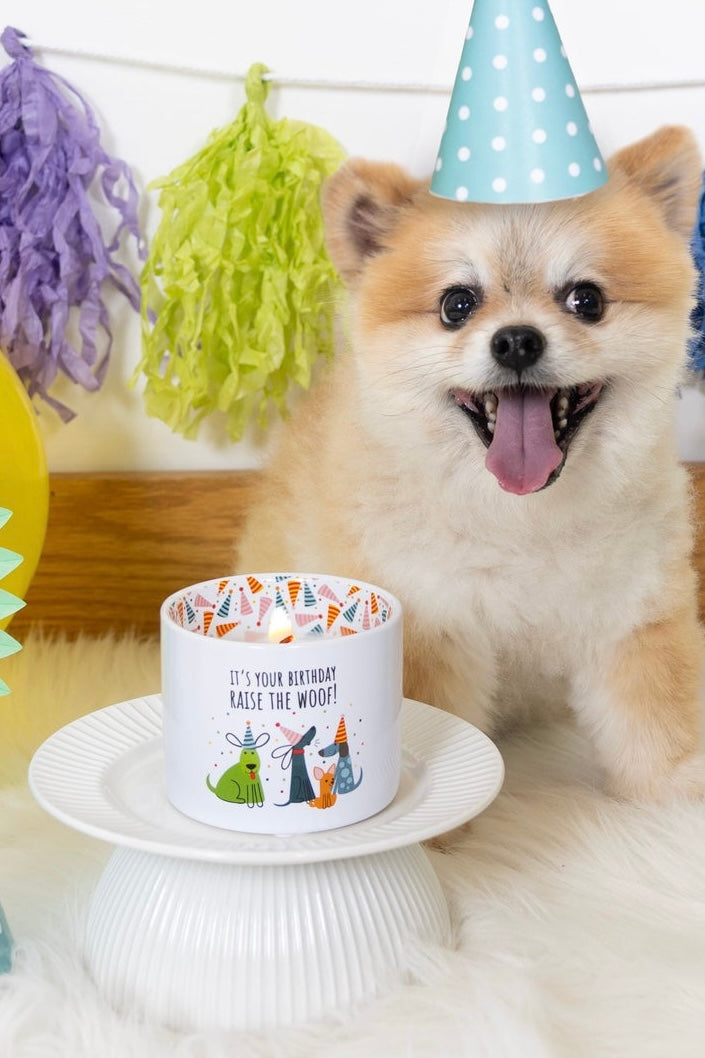 Raise the Woof Happy Birthday Wax Reveal 8 Ounce Candle