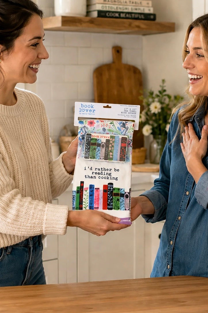 Rather Be Reading Tea Towel & Sponge Gift Set