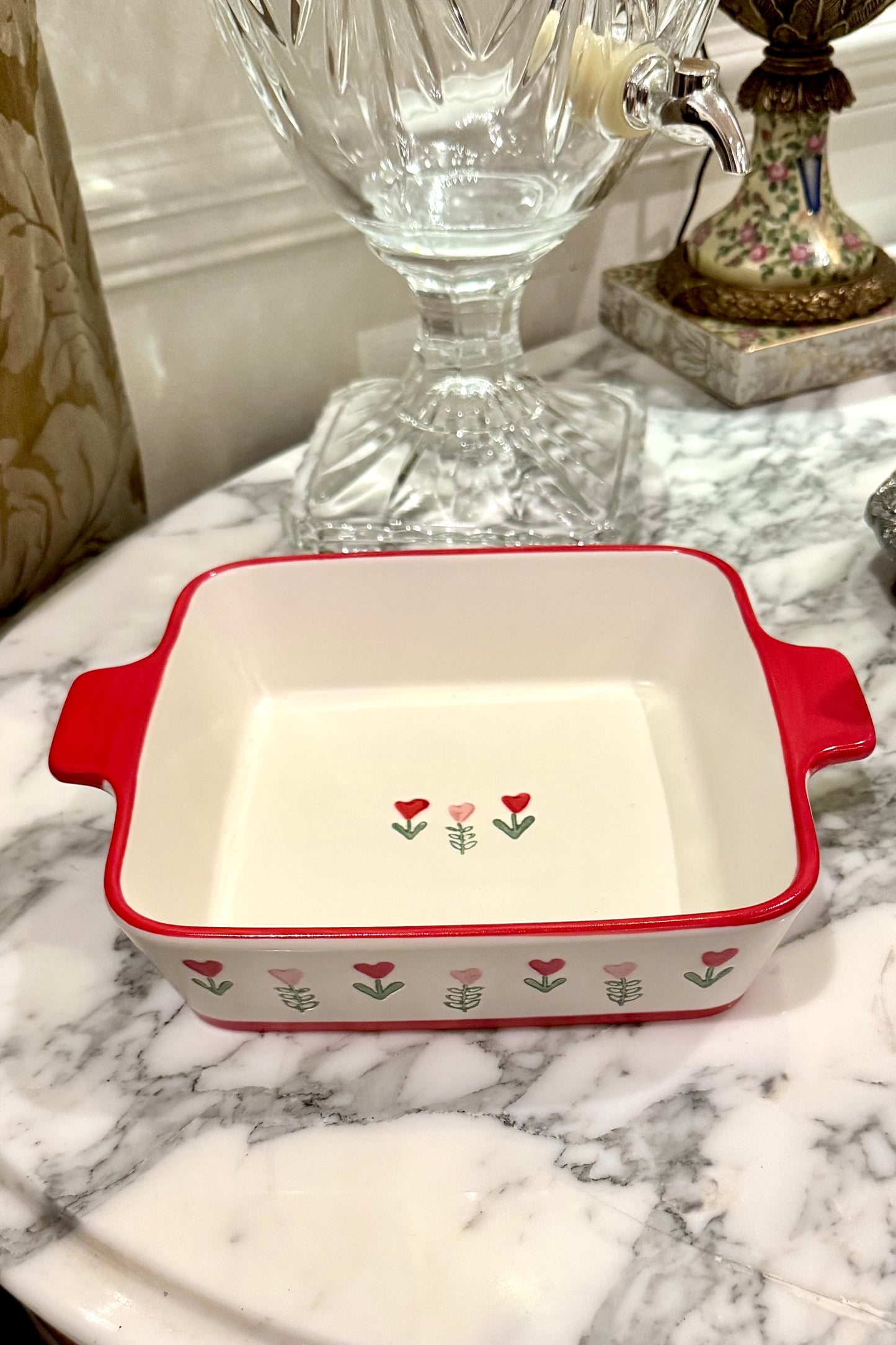 Heart Garden Baking Dish- 8” Square