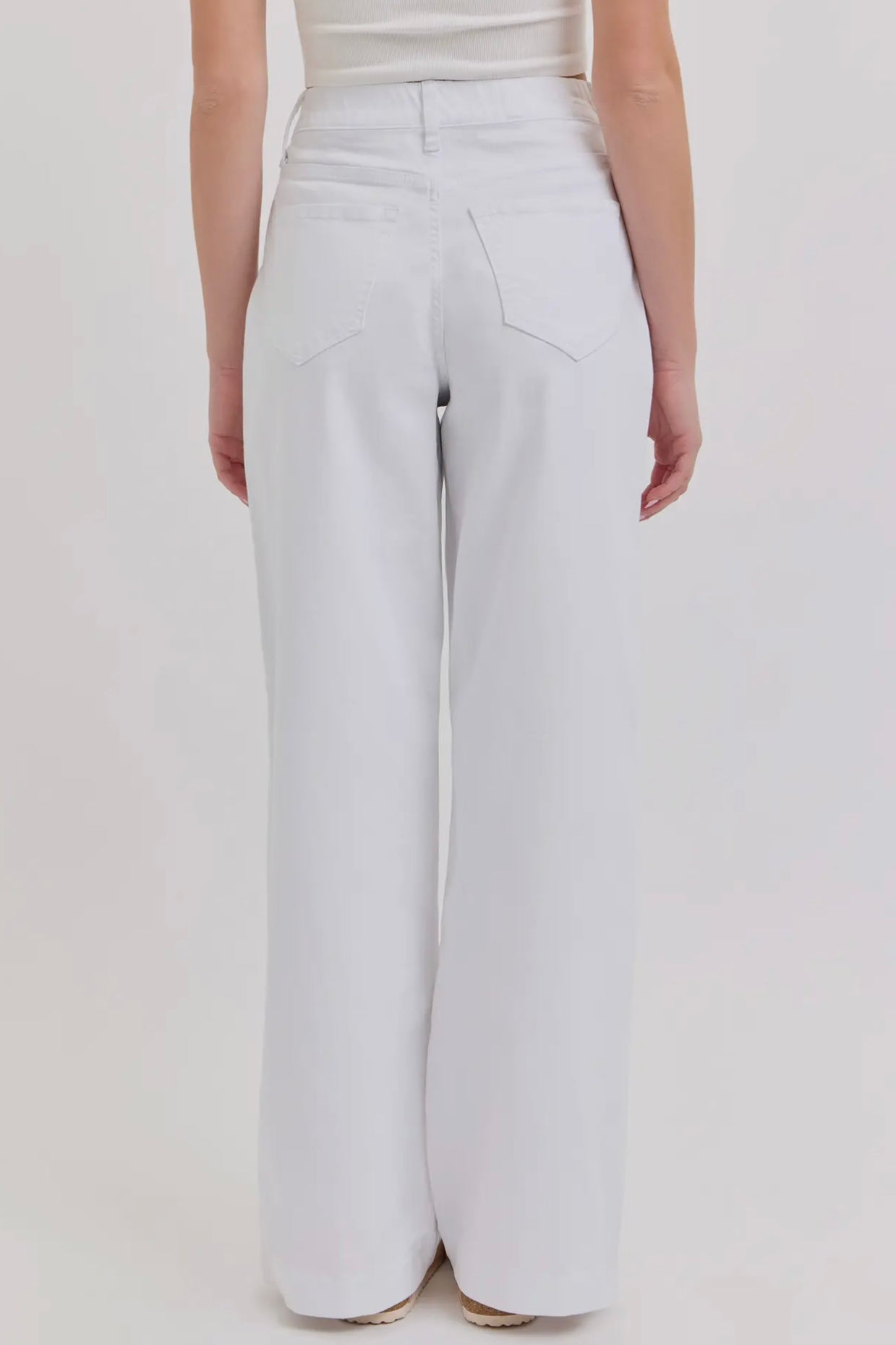 Cello White Wide Leg Ultra Stretchy Pull On