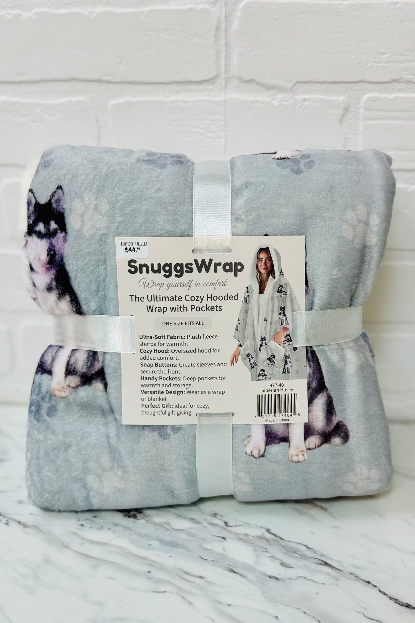 Snuggs Cozy Hooded Wrap with Pockets- Favorite Pet Breeds Edition