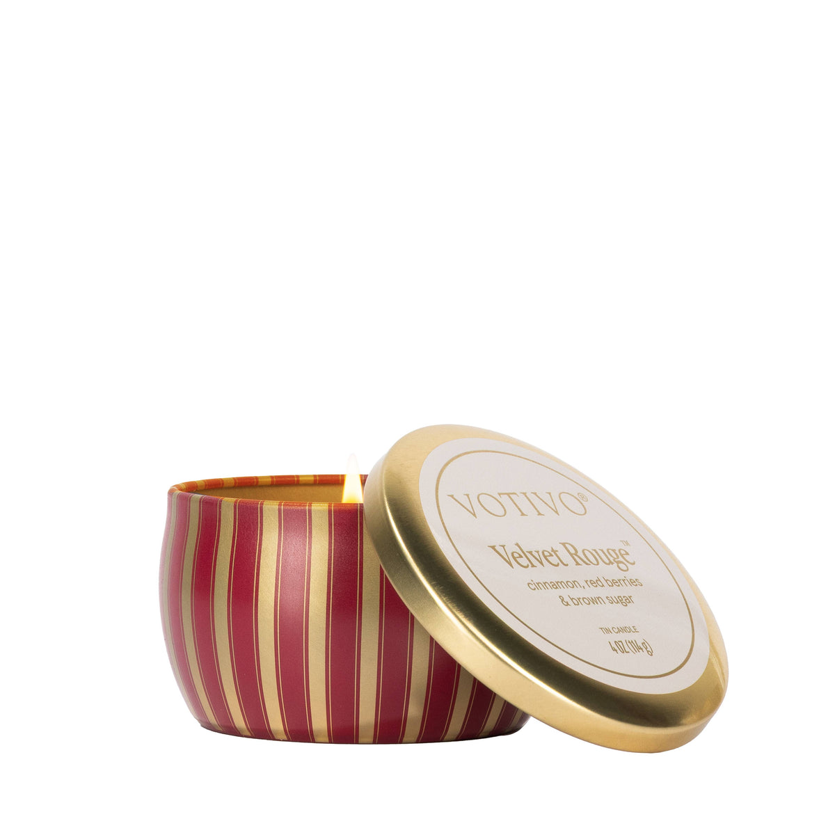 Velvet Rouge Holiday Tin Candle- 4 oz
