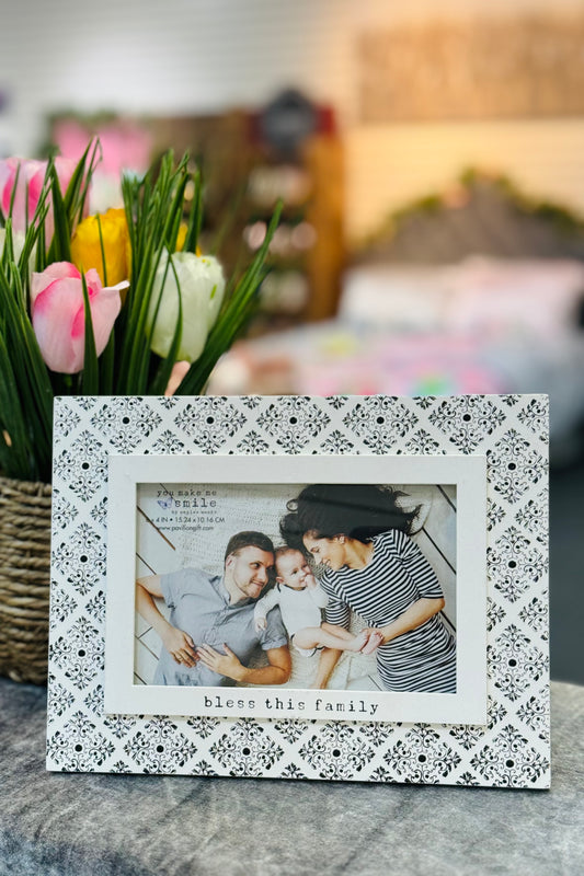 Bless This Family Horizontal Picture Frame (holds 6x4 photo)