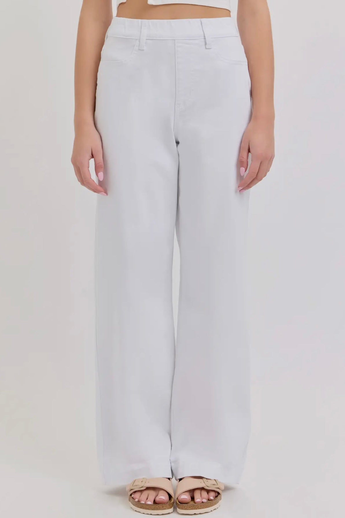 Cello White Wide Leg Ultra Stretchy Pull On