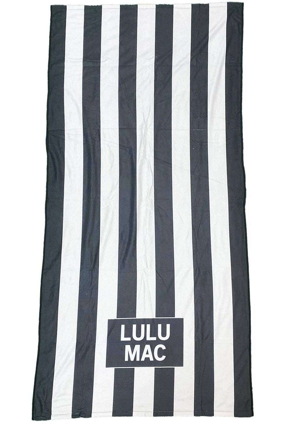 Lulu Mac Black Darby Beach Towel