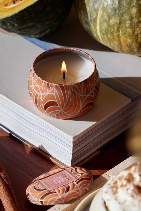 Voluspa Spiced Pumpkin Latte 4 oz Mini Tin Candle