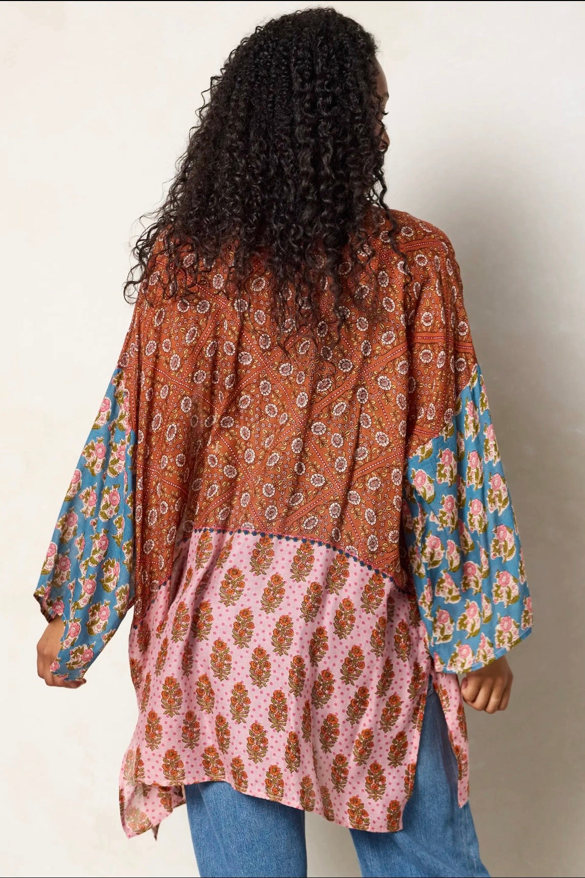 Natural Life Sierra Kimono- Wildflower Tiles Rust