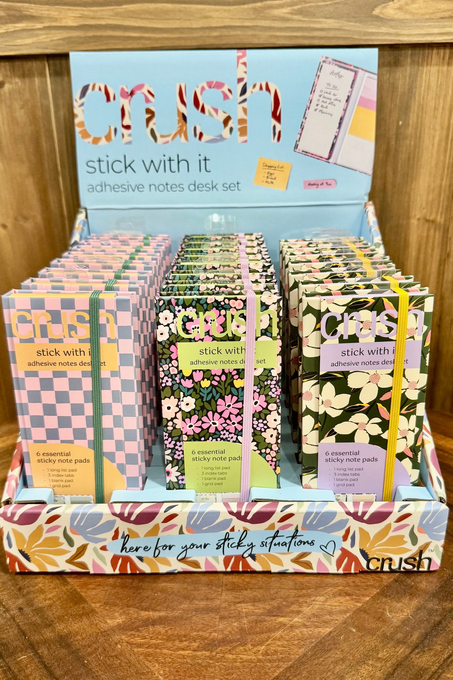 Crush Stick With It Sticky Notes Desk Set
