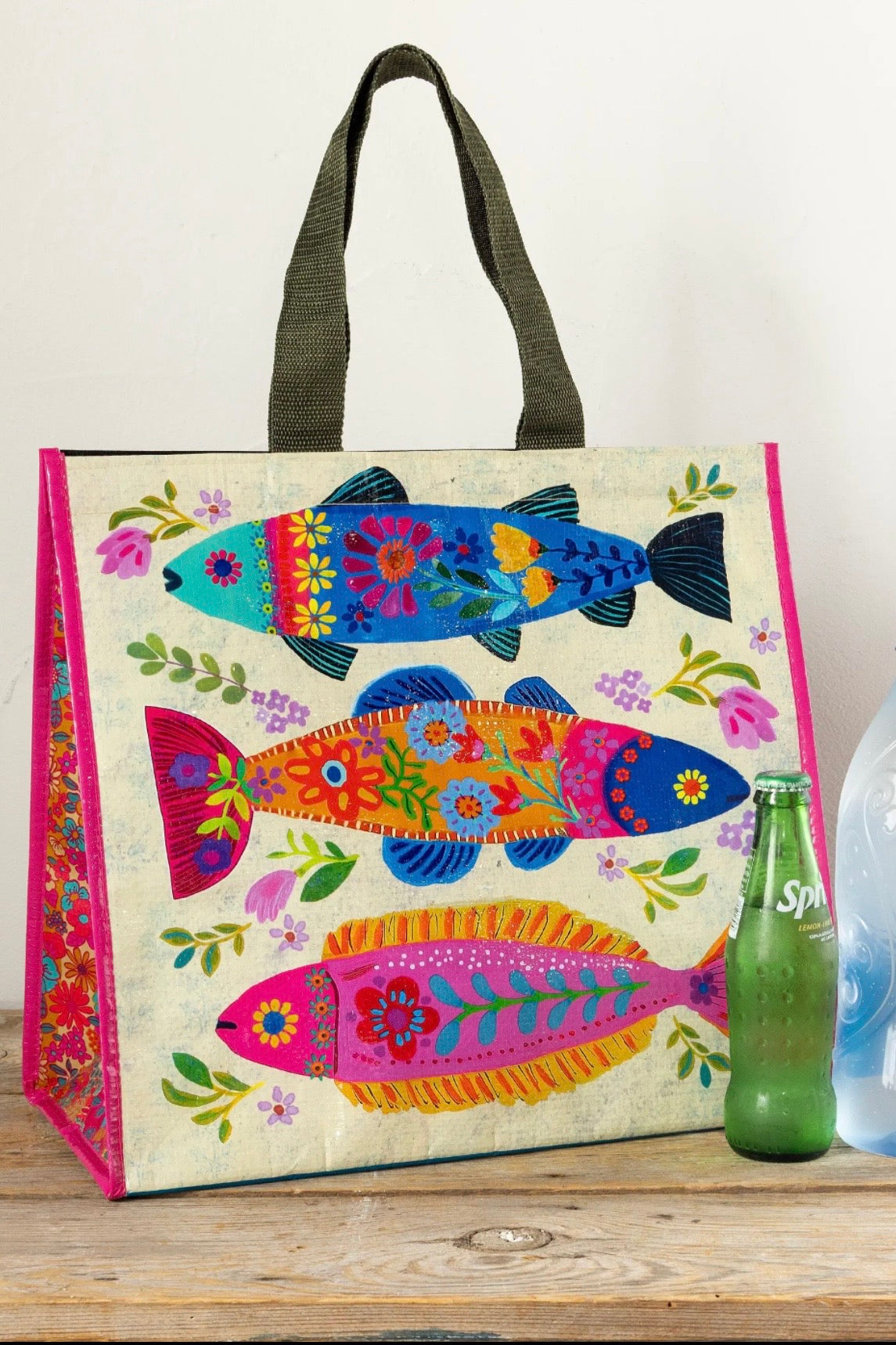 Natural Life Insulated Cooler Tote Bag- Fish