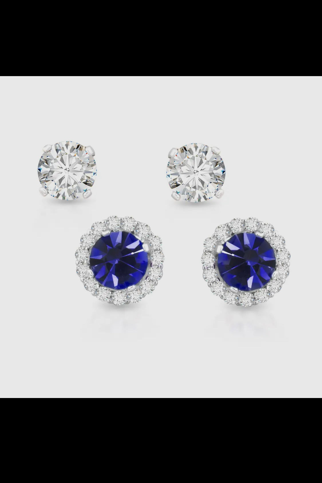 Birthstone Earrings with CZ Halo Jacket (Choose your Birth Month)