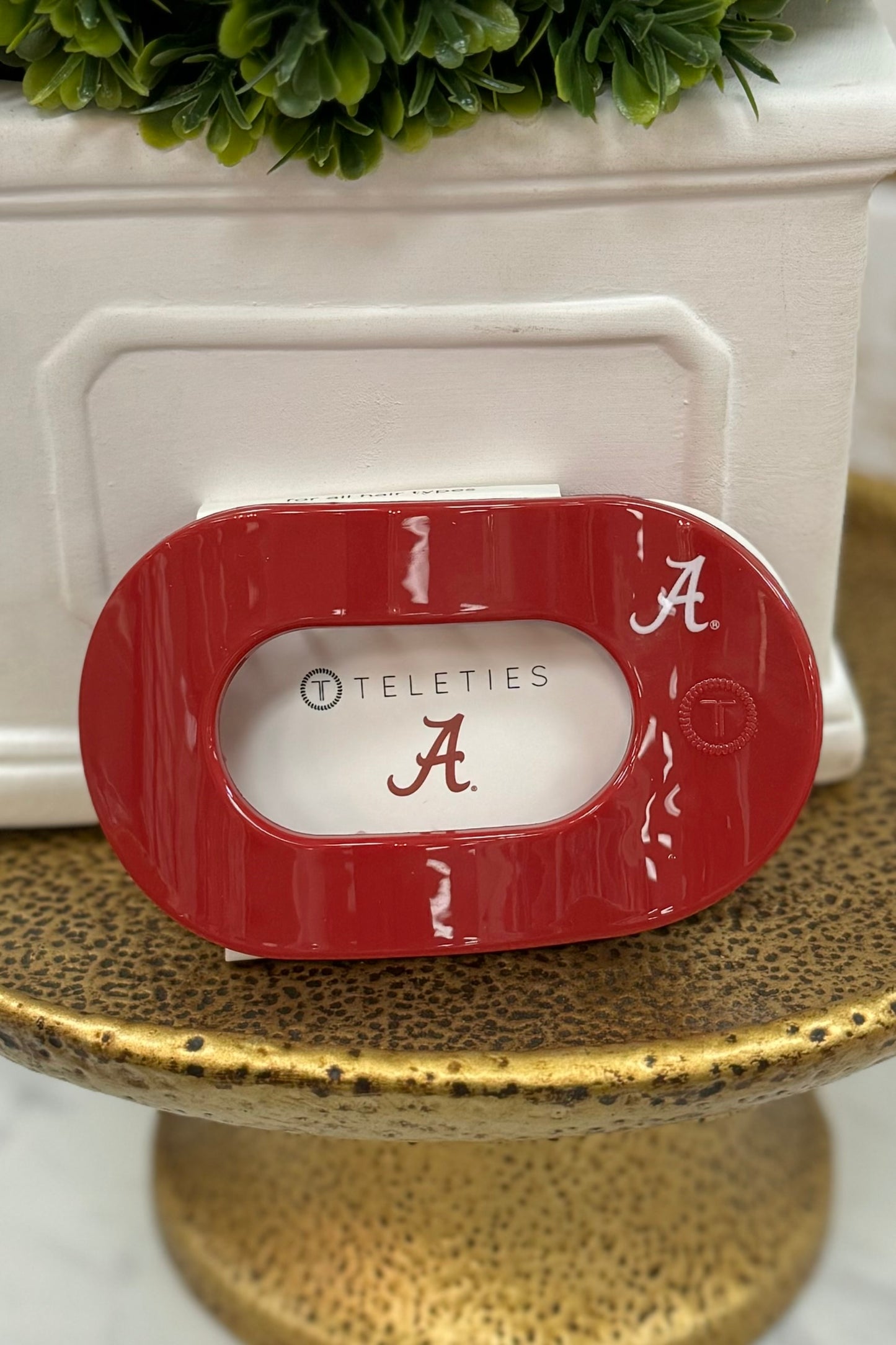 Teleties University of Alabama Flat Round Hair Clip- Medium