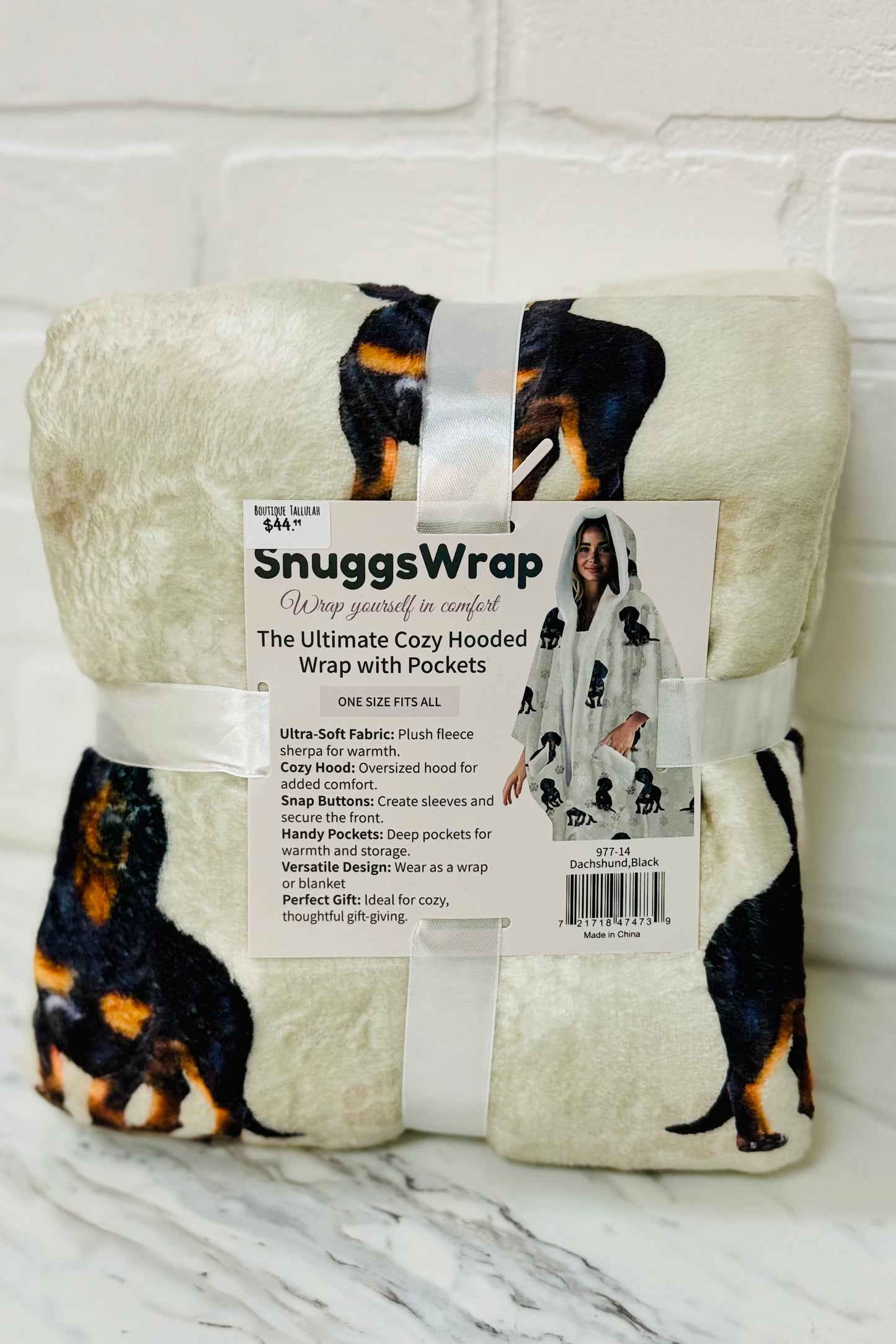 Snuggs Cozy Hooded Wrap with Pockets- Favorite Pet Breeds Edition