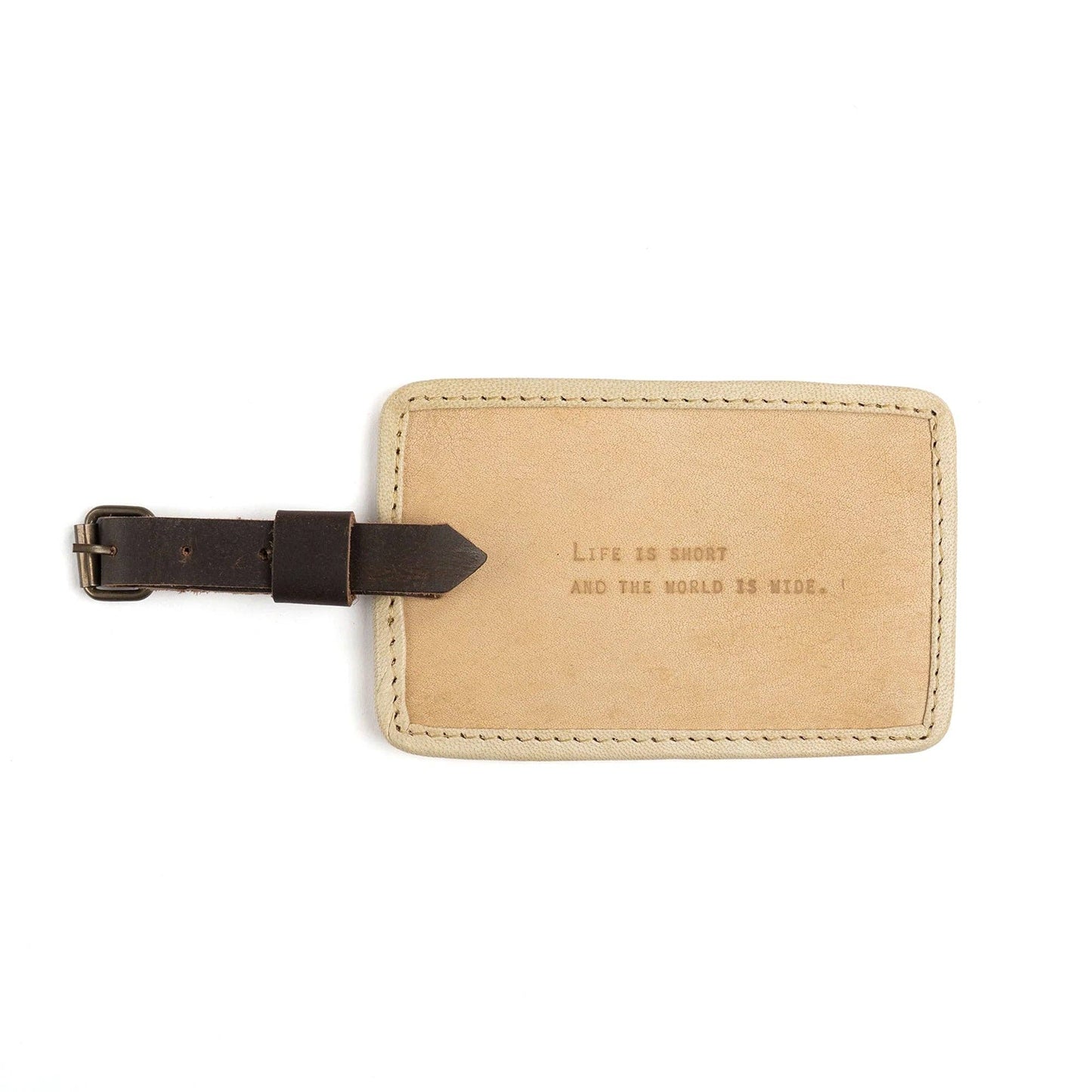 Sugarboo Life Is Short Leather Luggage Tag