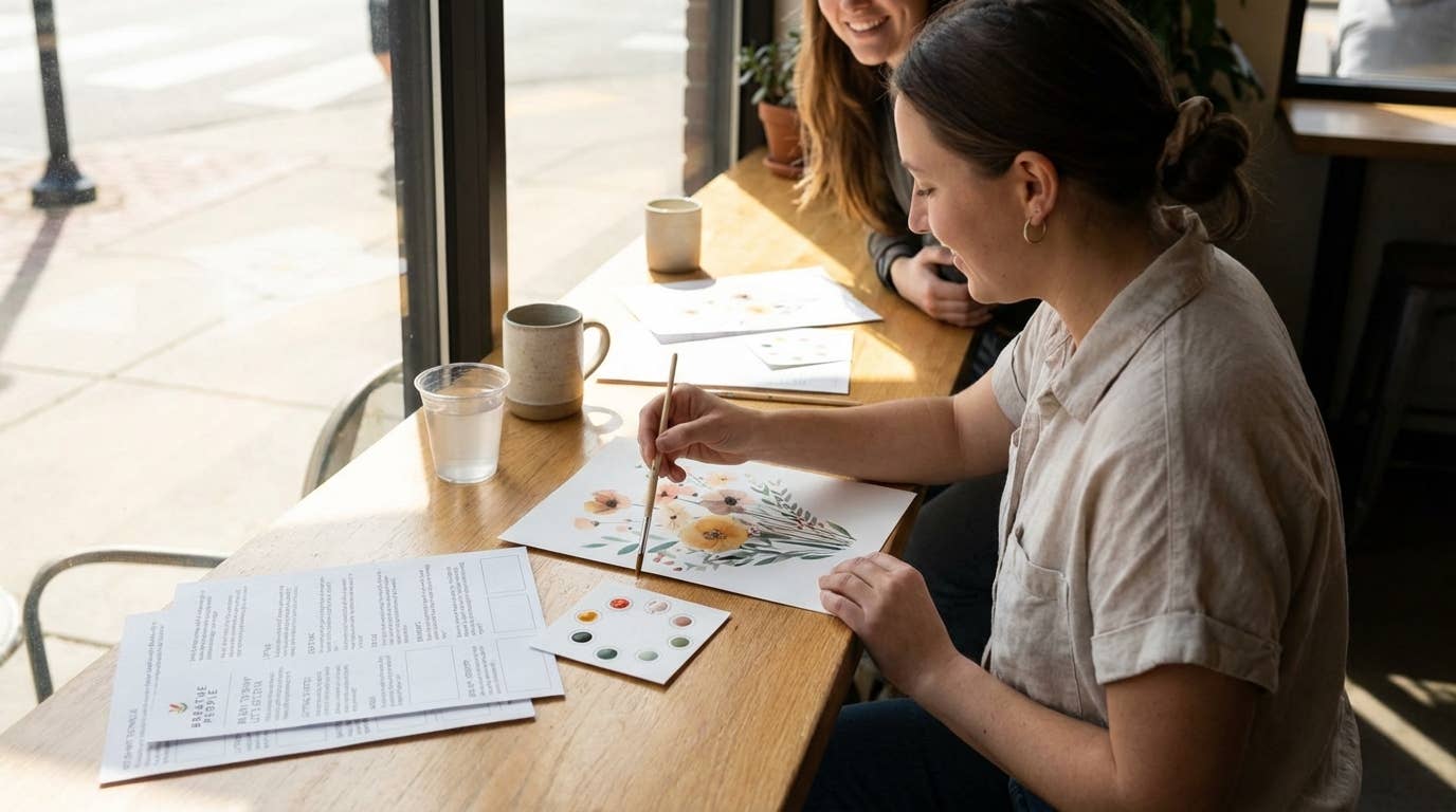 Breathe People Wildflowers All-In-One Beginner Watercolor Paint Set