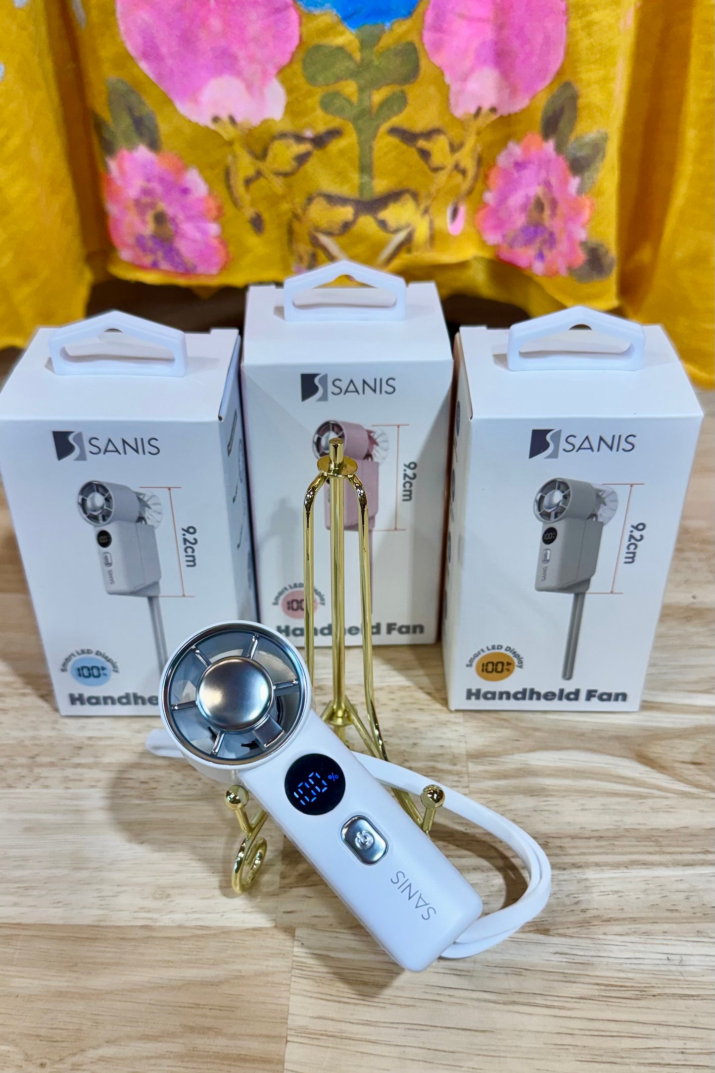 Sanis Mini High Flow Rechargeable Handheld Fan- 2000mAh