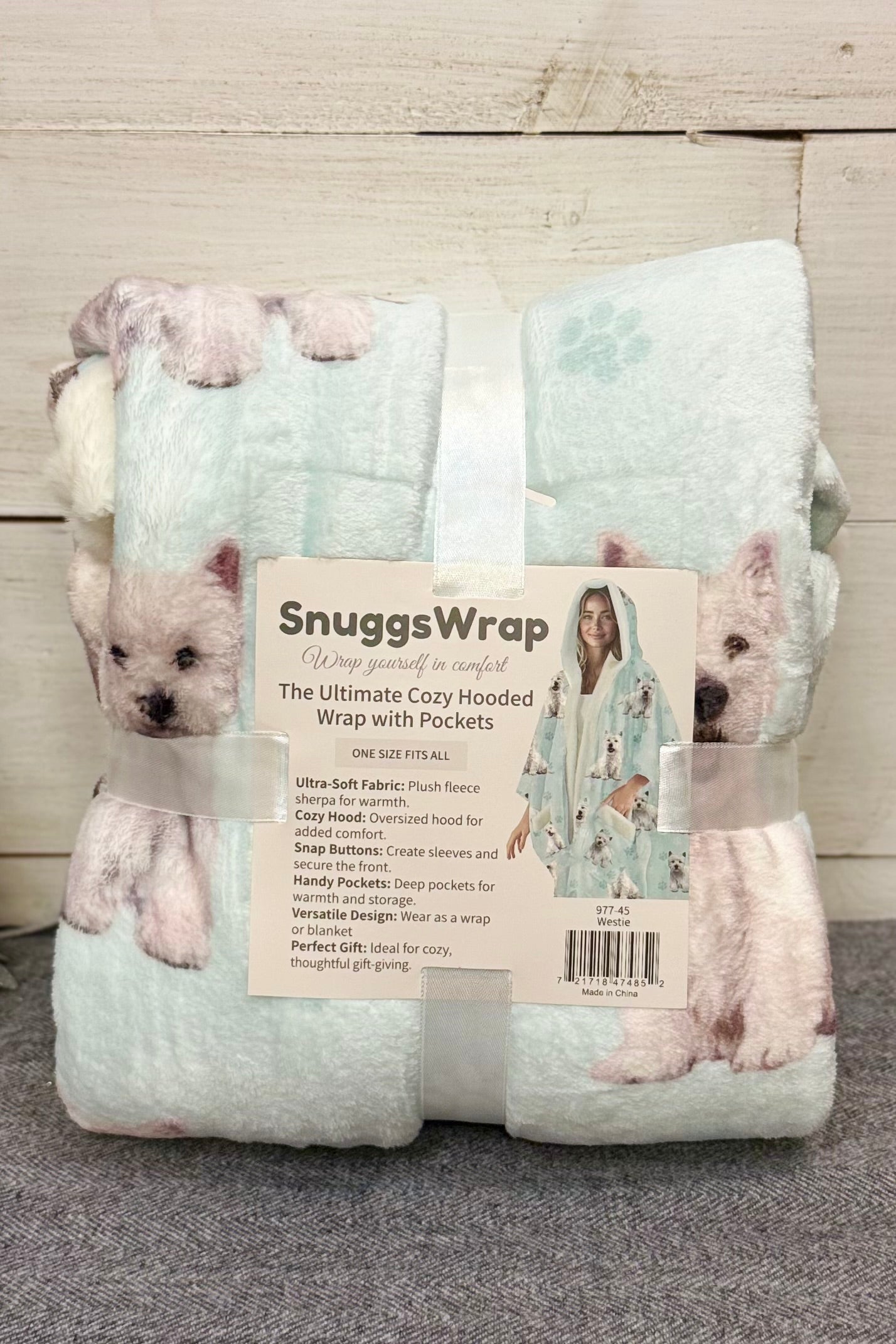 Snuggs Cozy Hooded Wrap with Pockets- Favorite Pet Breeds Edition