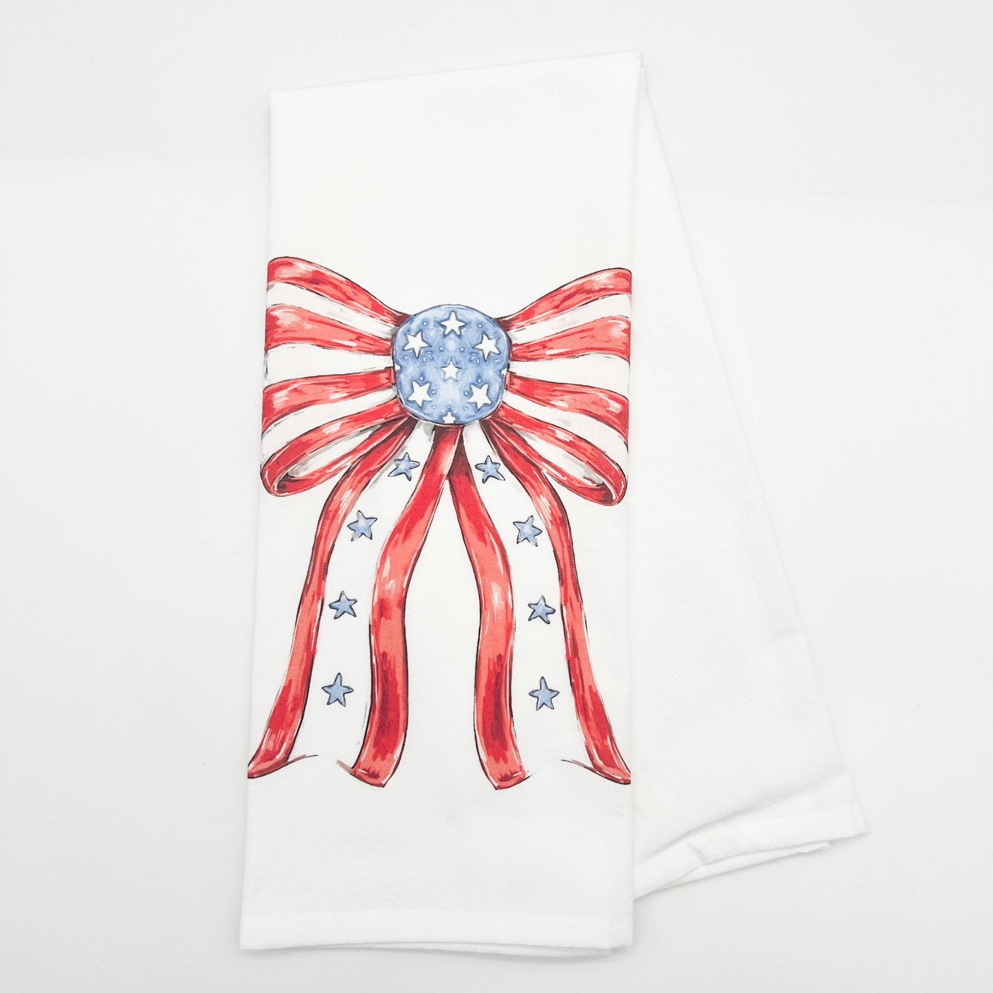 Patriotic Coquette Bow Tea Towel-Stars and Stripes