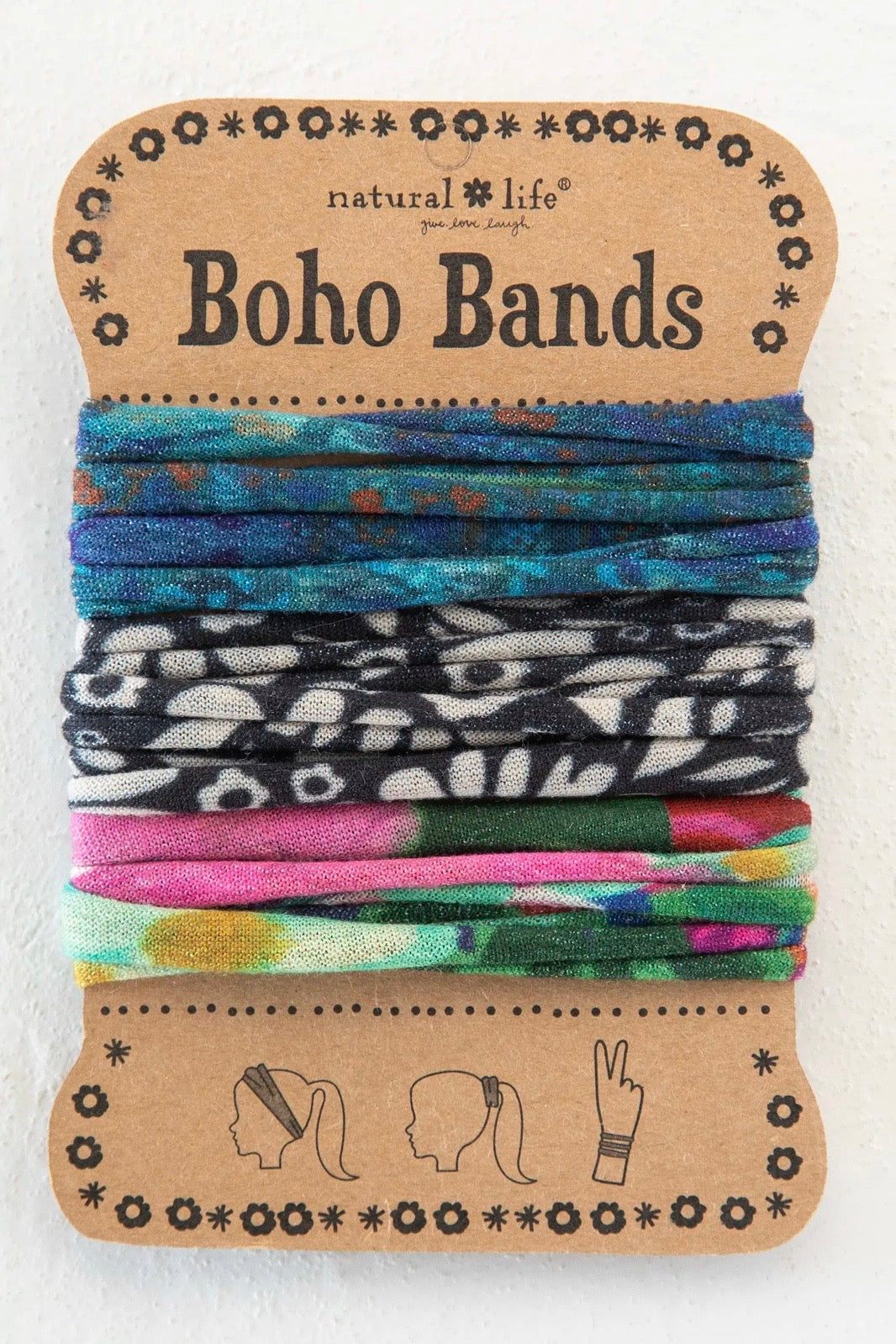 Natural Life Boho Bands in Blue Floral