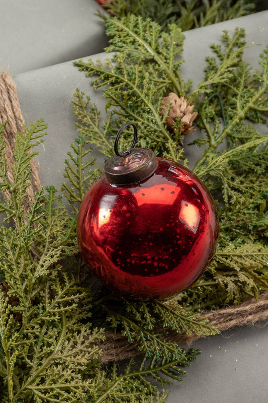 Kugel Ornament 3" Red
