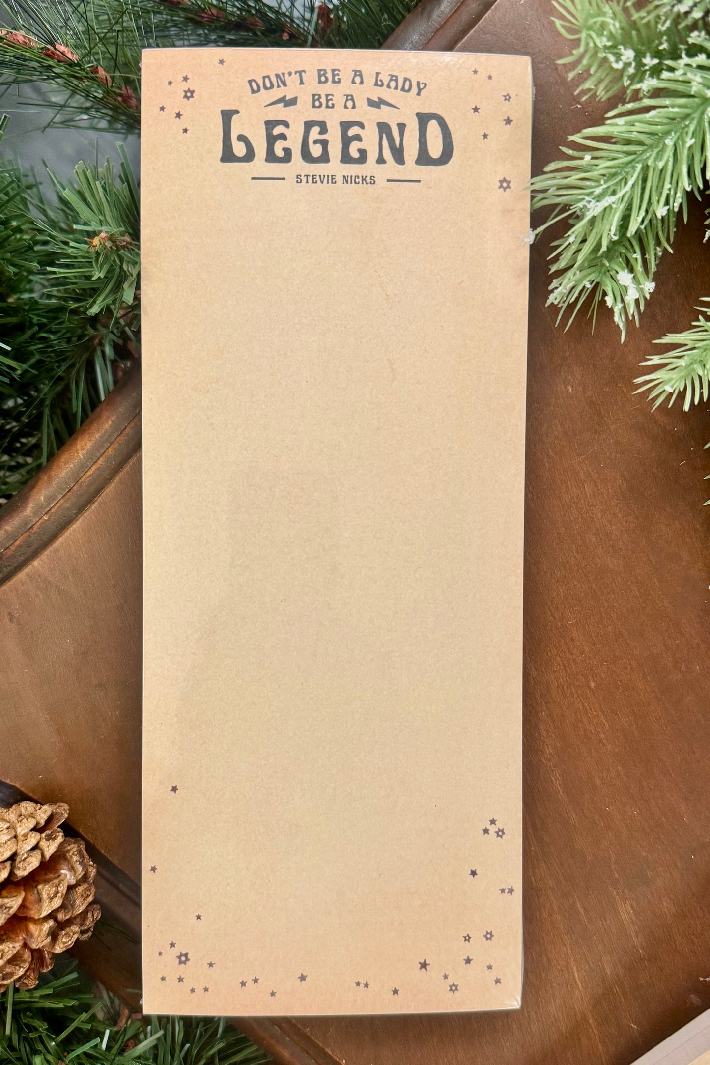 Don't Be A Lady, Be A Legend (Stevie Nicks) Skinny Notepad by Sugarboo