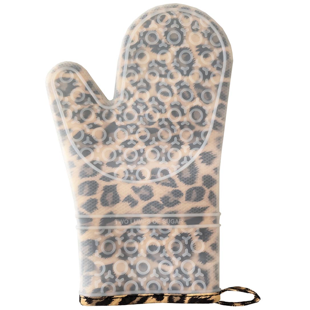 Leopard Silli Mitt Silicone Hand Protection