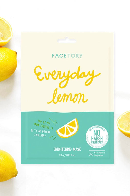 FaceTory Everyday Lemon Brightening Sheet Mask- Korean Beauty