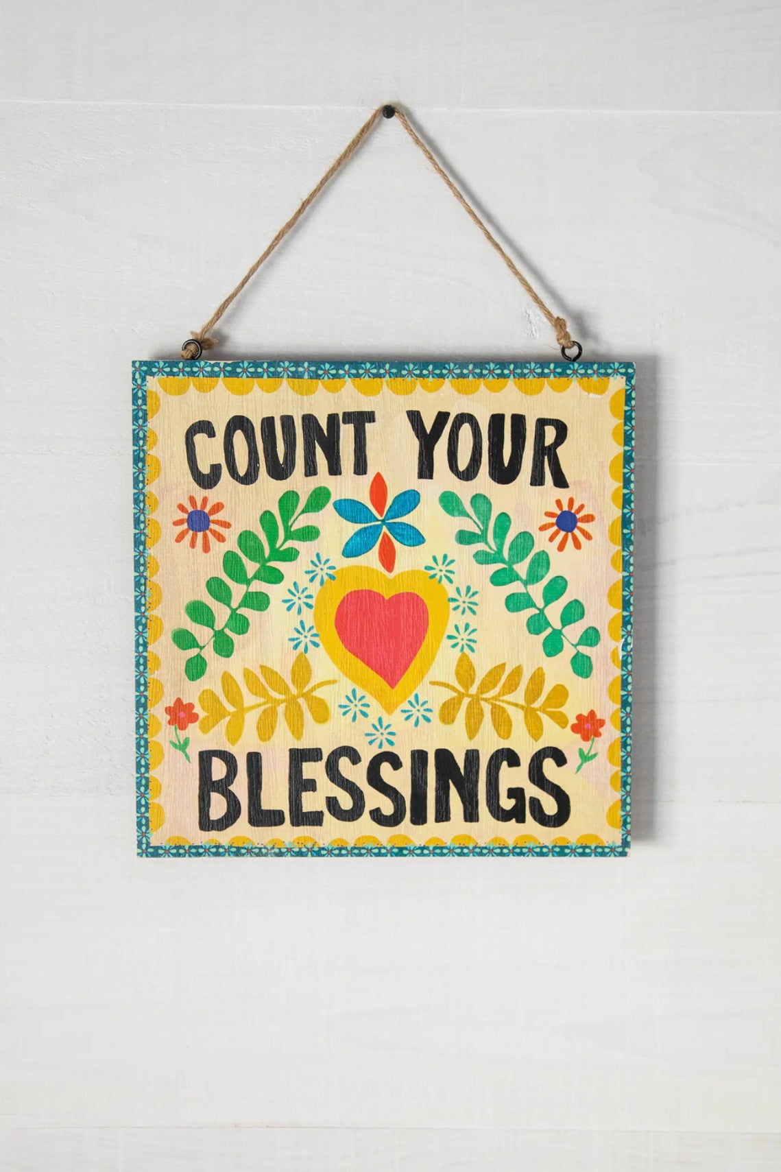 Natural Life Wooden Porch Sign Count Your Blessings