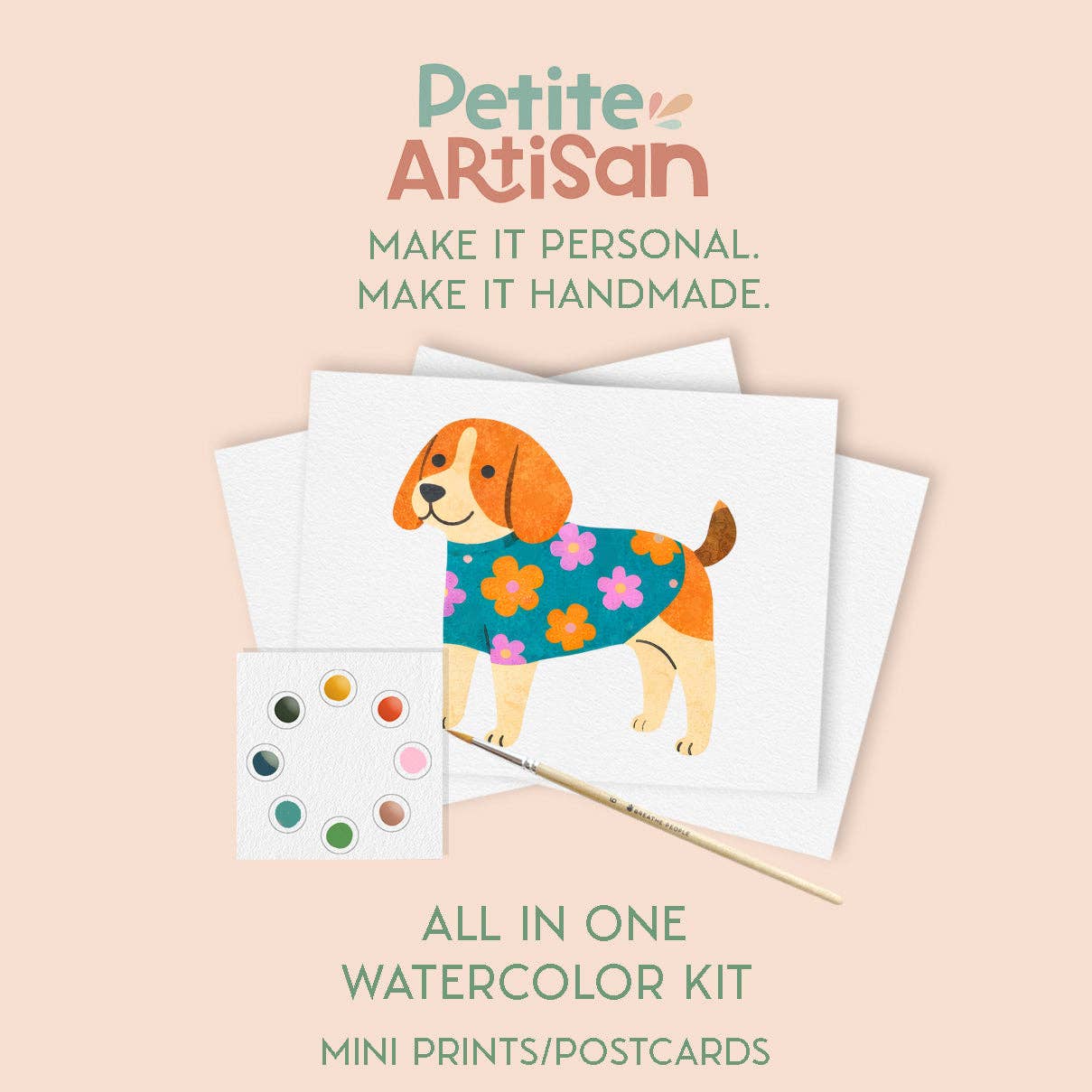 Breathe People Super Pups Watercolor Postcard Kit