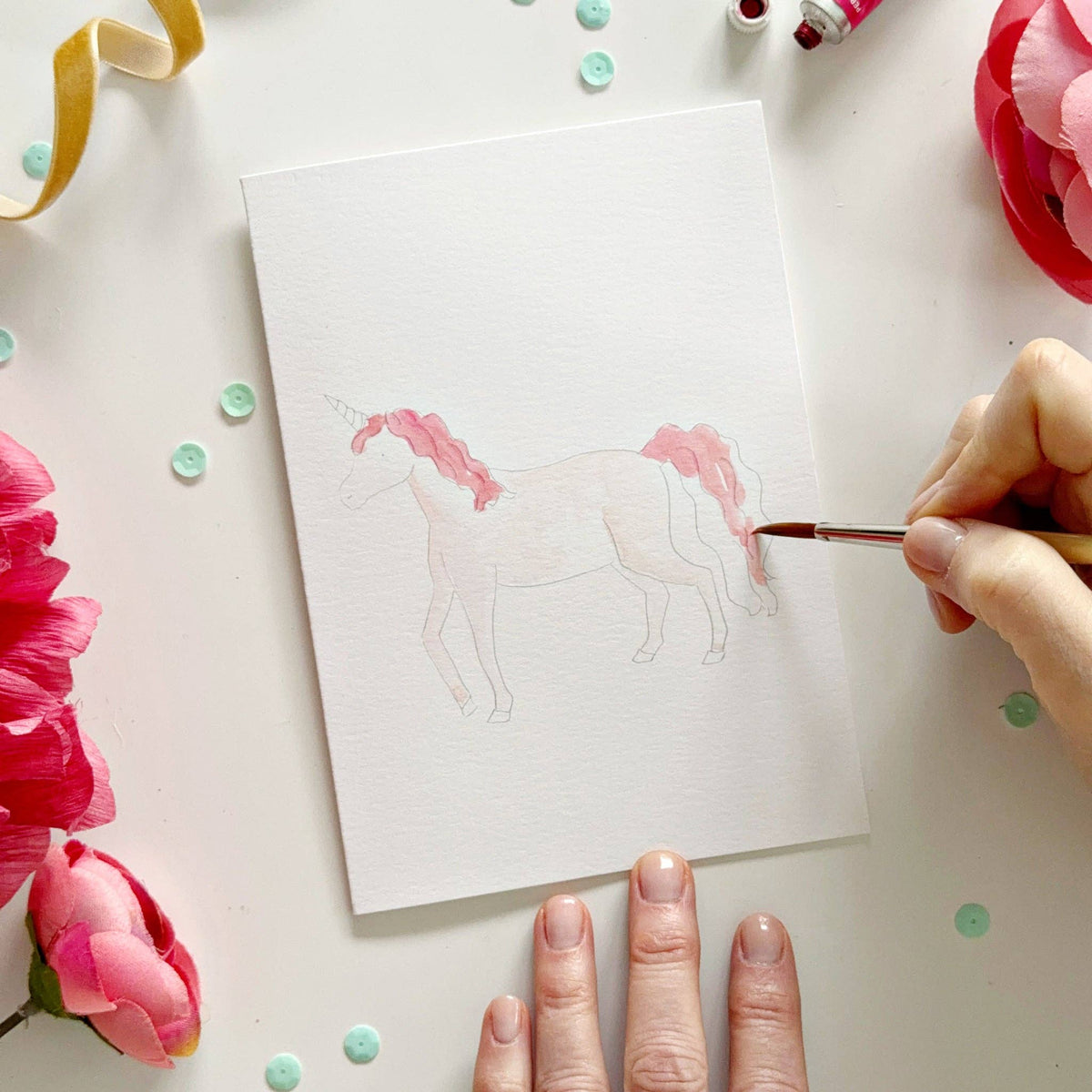 Fairytale Paintable Watercolor Notecard Set of 8- Emily Lex Studio