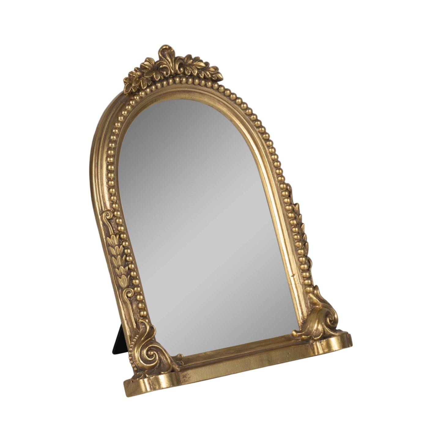 Vatican Homes Gold Resin Ornate Detail Arched Picture Frame 5x7