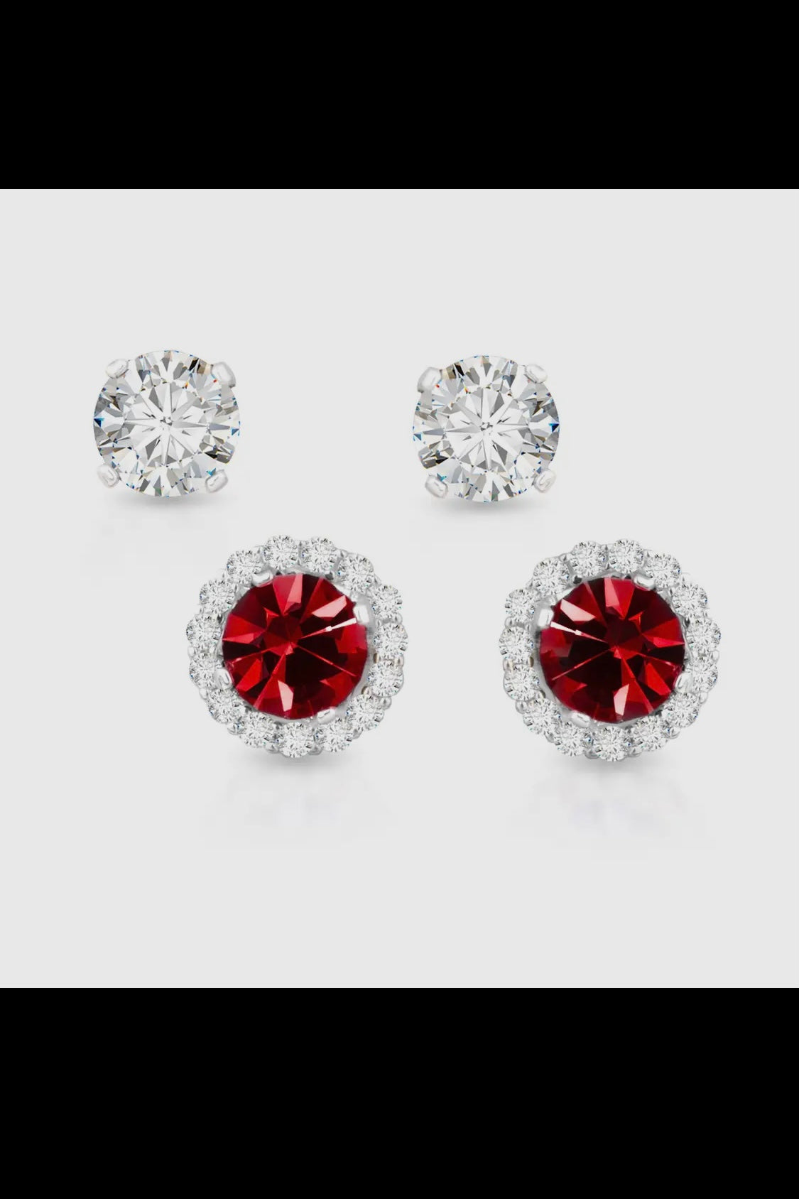 Birthstone Earrings with CZ Halo Jacket (Choose your Birth Month)