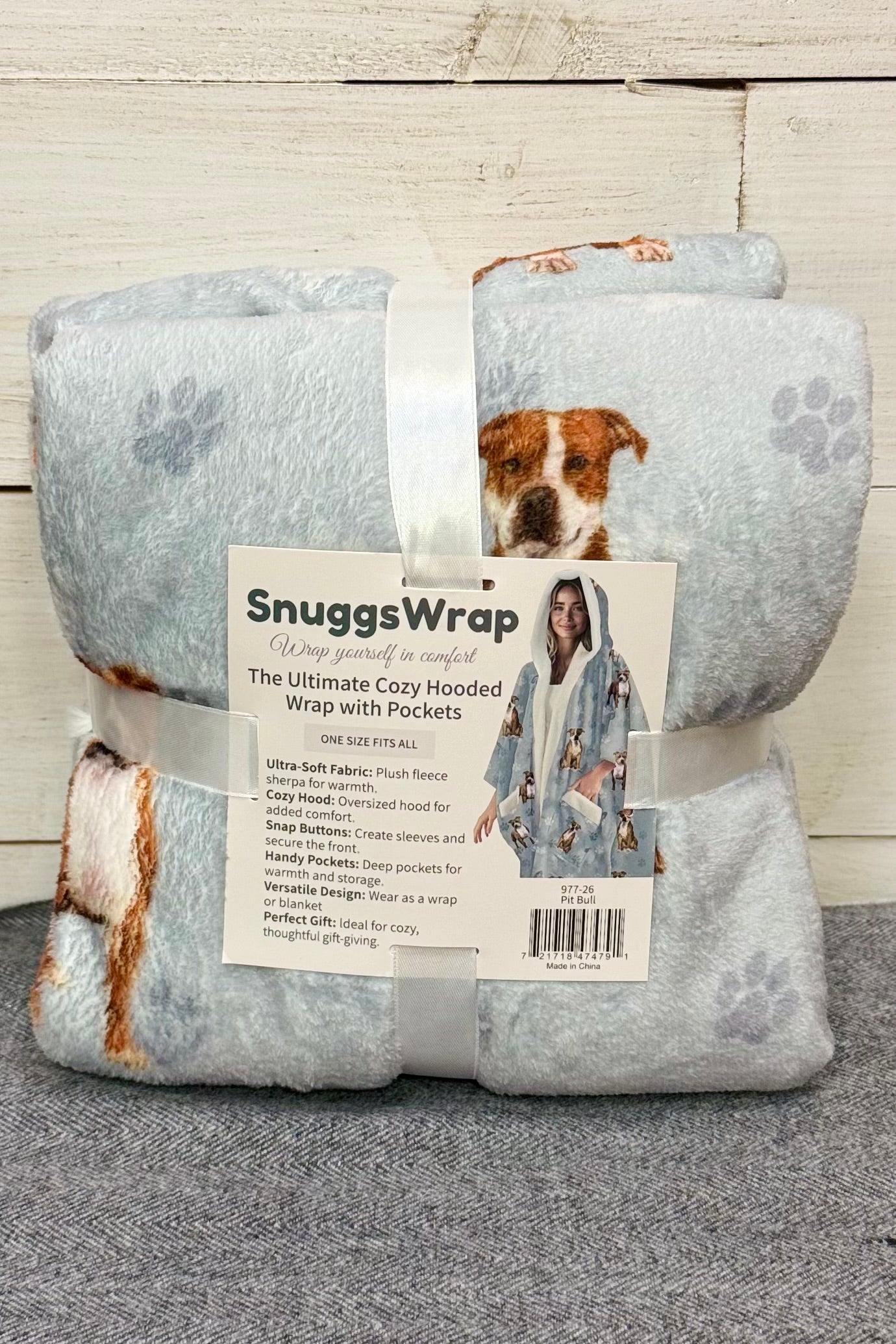 Snuggs Cozy Hooded Wrap with Pockets- Favorite Pet Breeds Edition