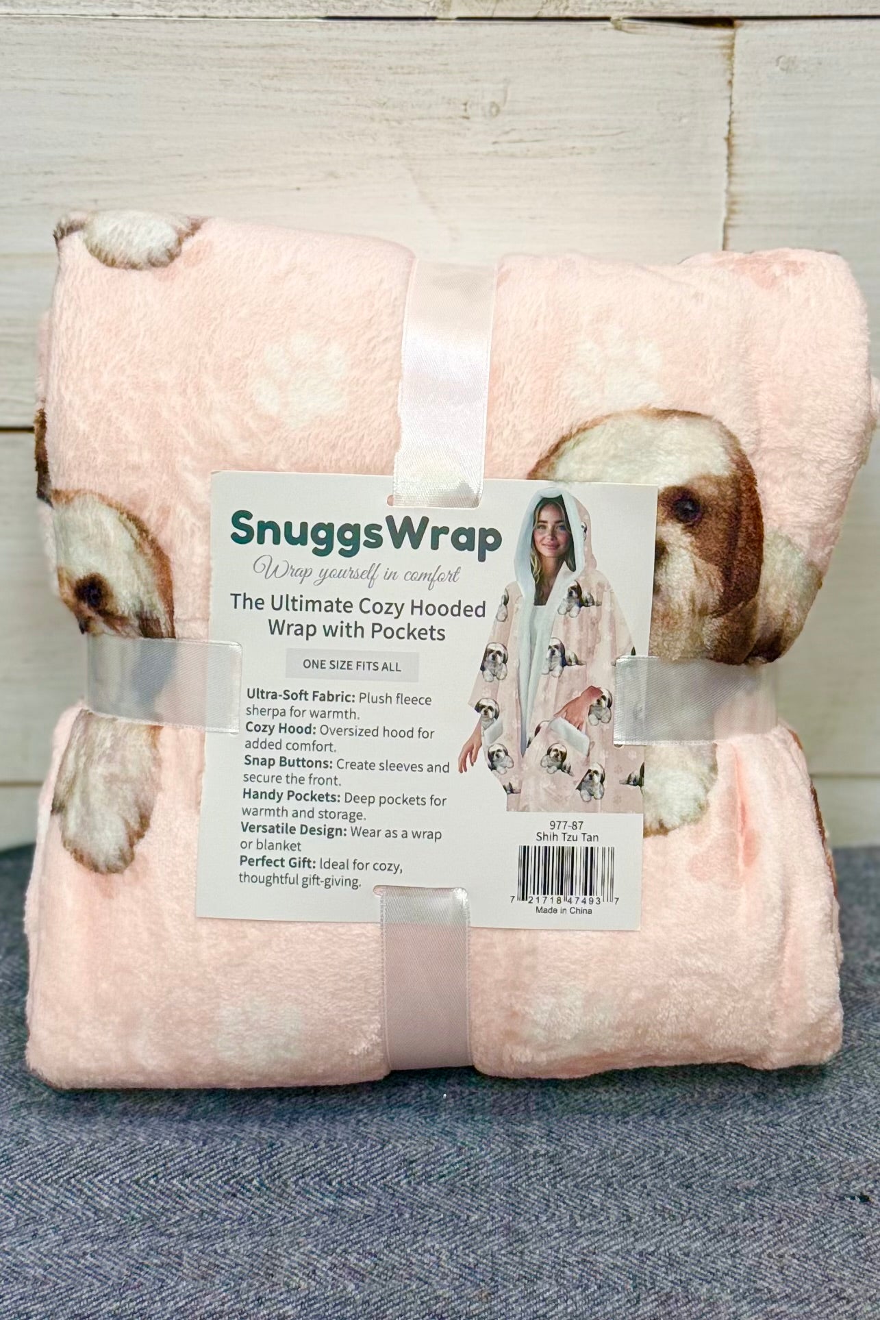 Snuggs Cozy Hooded Wrap with Pockets- Favorite Pet Breeds Edition