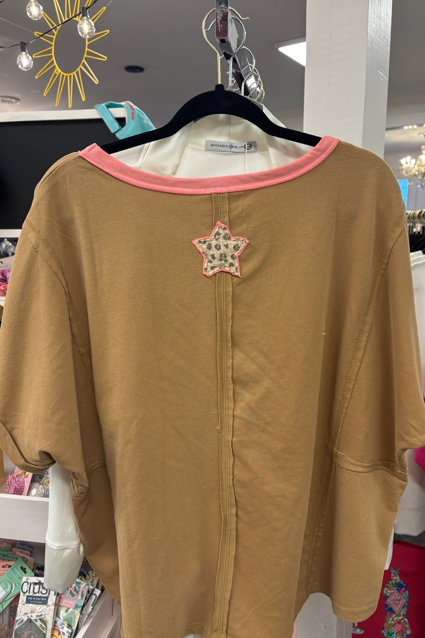 USA Animal Print Patch Top