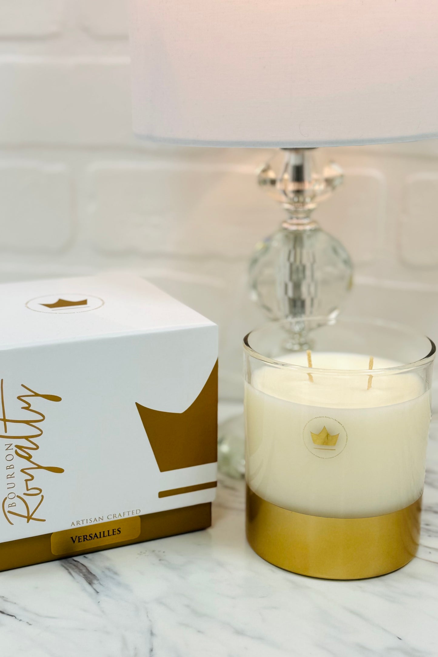 Bourbon Royalty 14 ounce Boxed Glass Candle