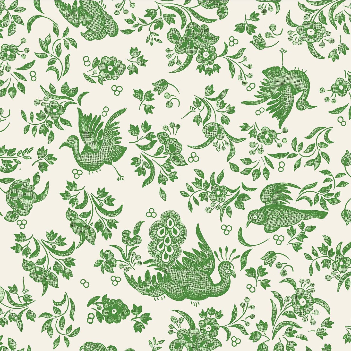Hester & Cook Green Regal Peacock Cocktail Napkins- Pack of 20