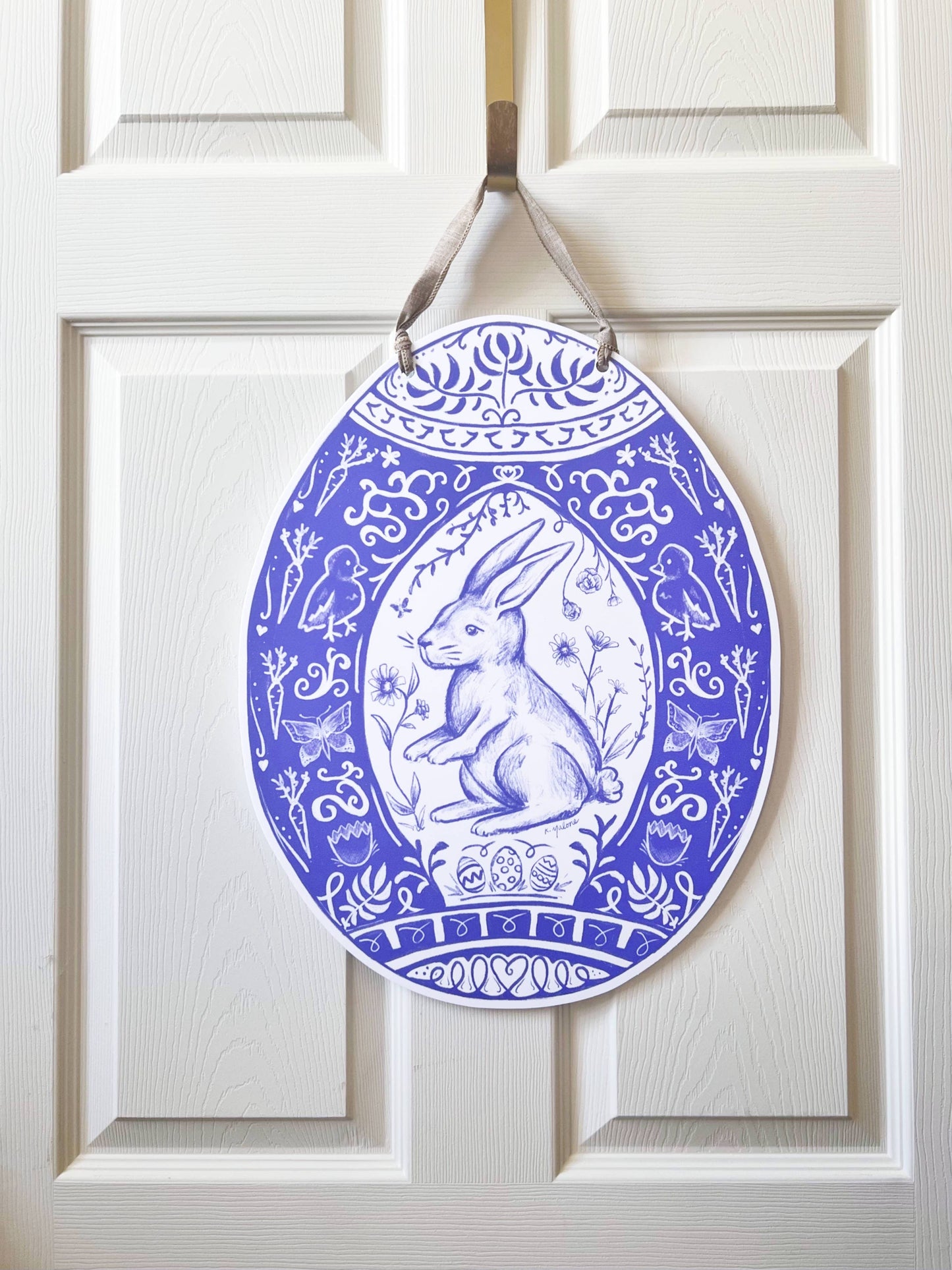 Chinoiserie Easter Egg Door Hanger by Home Malone