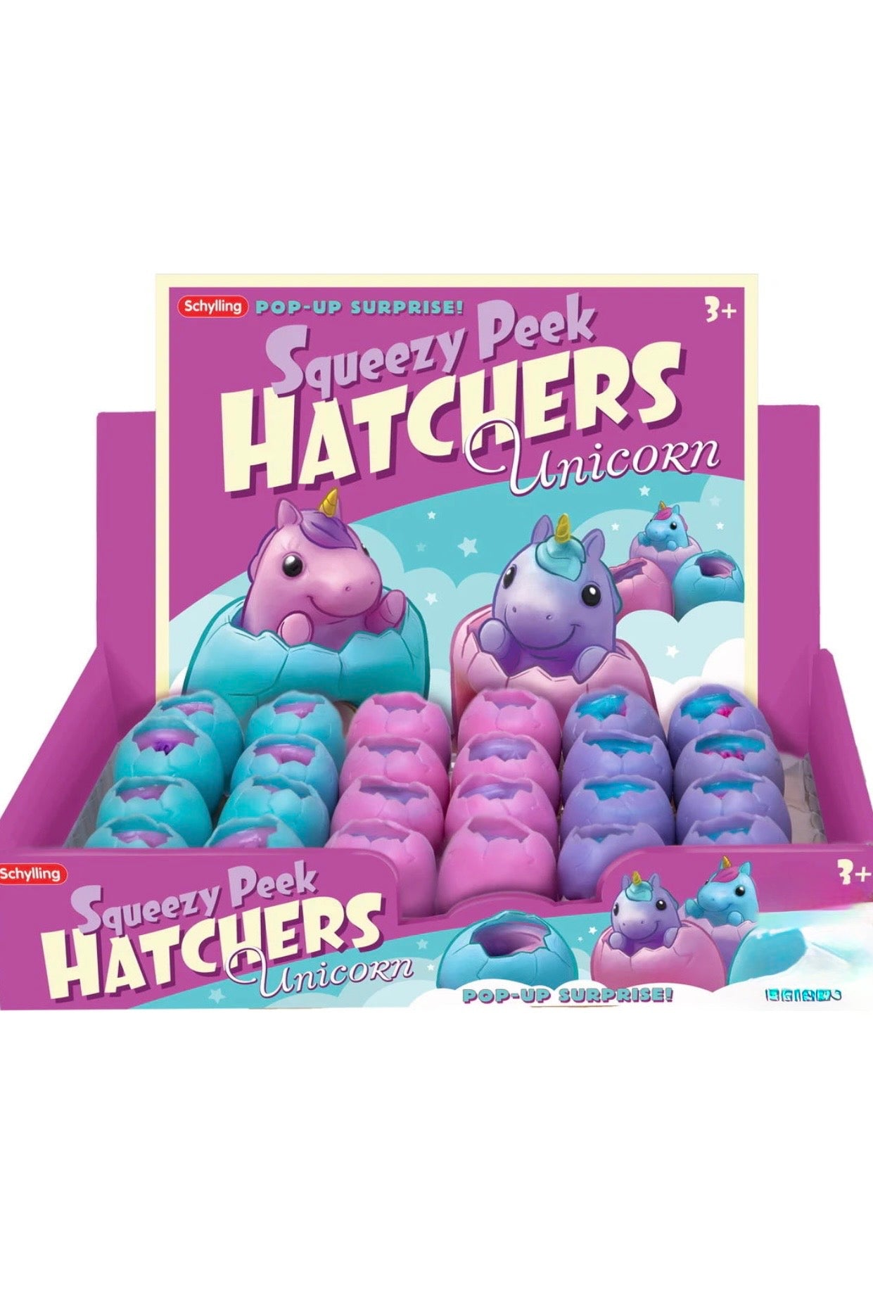 Unicorn Squeezy Peek Hatcher- Schylling Toys