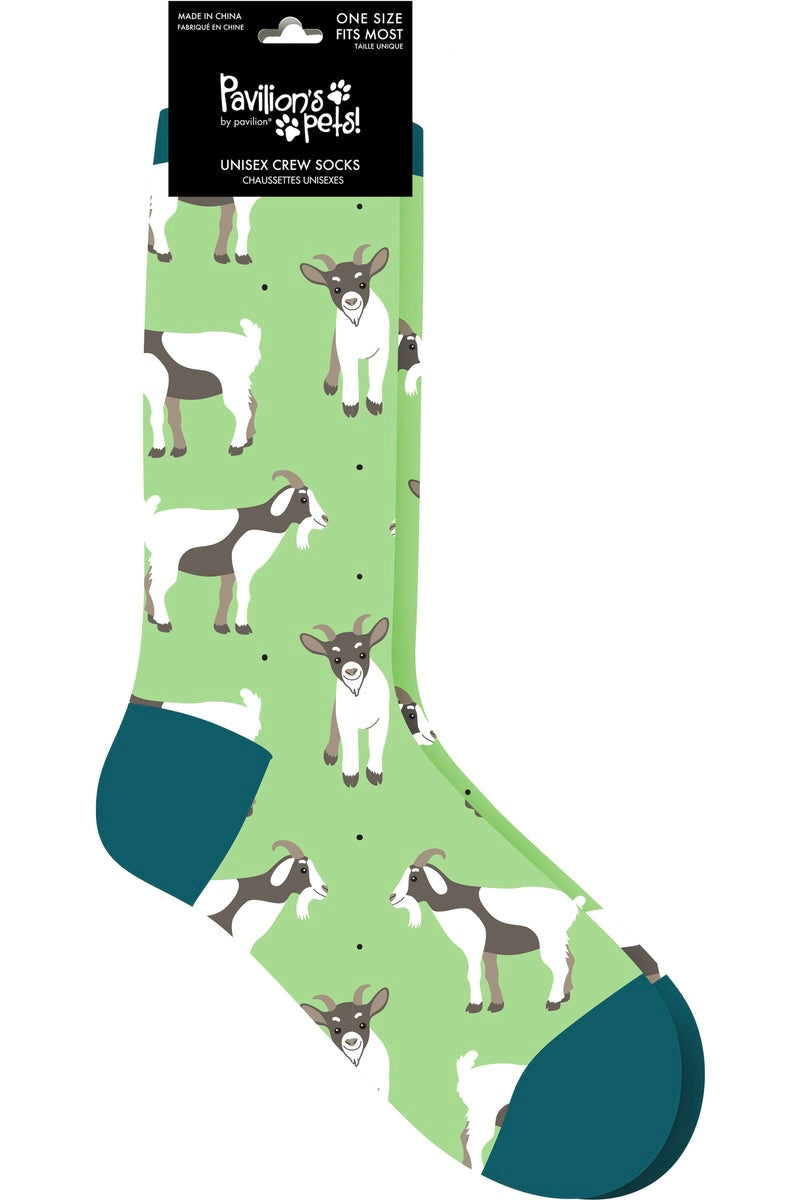 Pavillion Pets Goats Crew Socks
