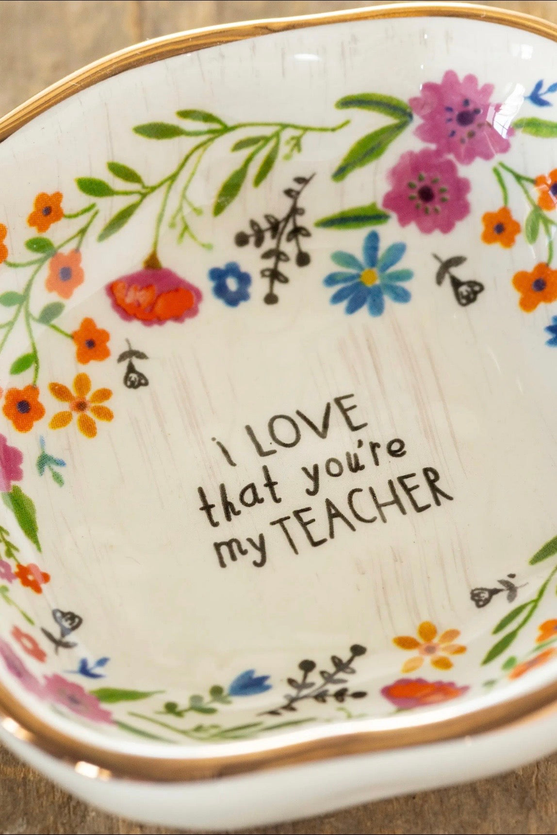 Natural Life Antiqued Trinket Bowl - Teacher