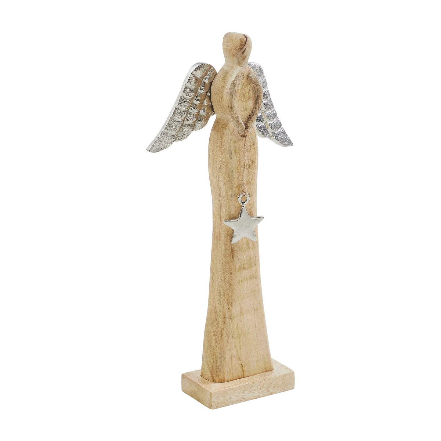 Large Heavenly Wings Wooden Angel