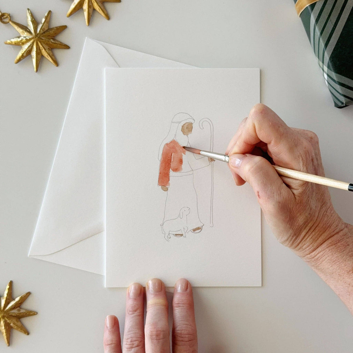 Nativity Paintable Notecard Set of 8- Emily Lex Studio
